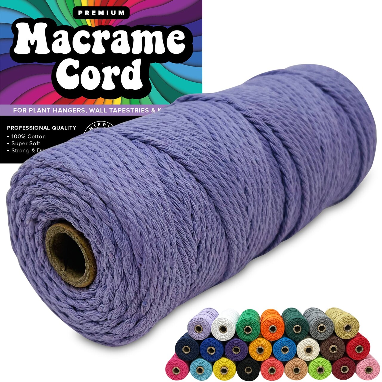 3mm Macrame Cord 3mm Thick Cords for Macrame Yarn 100% Cotton Colored Macrame Rope Cord Natural Craft Cord String Yarn Supplies 325 Feet 3 mm Cotton Macrame Cord Thin Macrame Supplies